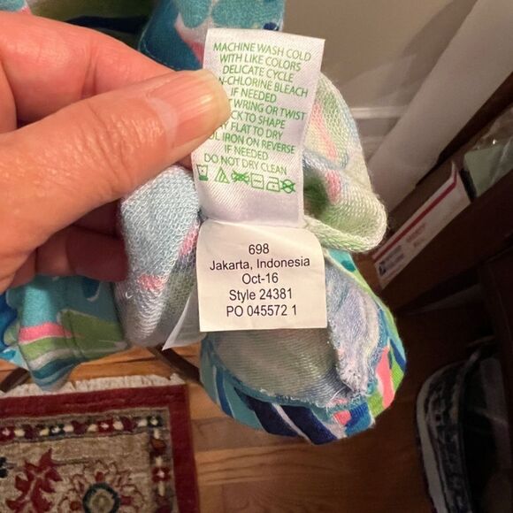 EEUC Lilly Pulitzer Devon Scoop Neck‎ Dress in Multi Serenity Now Size SMALL - Picture 7 of 7